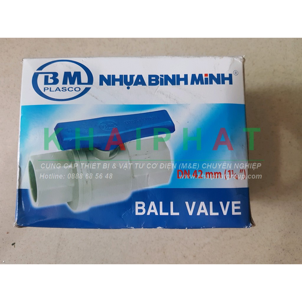 VAN KHÓA ỐNG NƯỚC NHỰA PVC BÌNH MINH BM PHI SIZE 21, 27, 34, 42, 49 CHÍNH HÃNG, GIÁ TỐT, GIÁ RẺ - KHẢI PHƯỚC ELECTRIC
