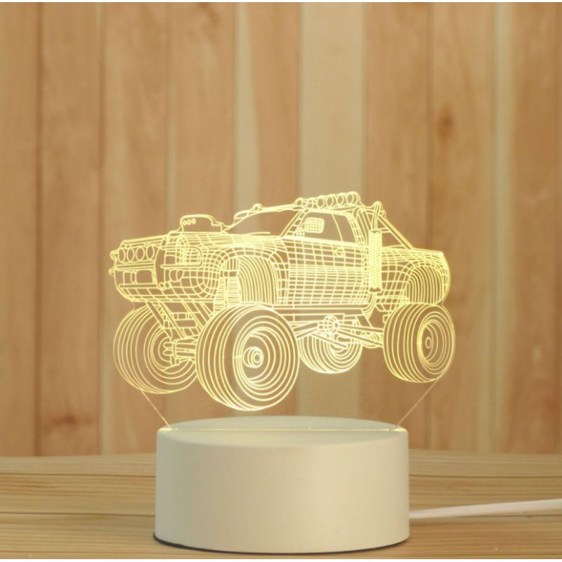 Đèn ngủ mô hình siêu xe 3D sáng tạo, độc lạ - Đèn Led Trang trí phòng ngủ - Quà tặng độc đáo ý nghĩa