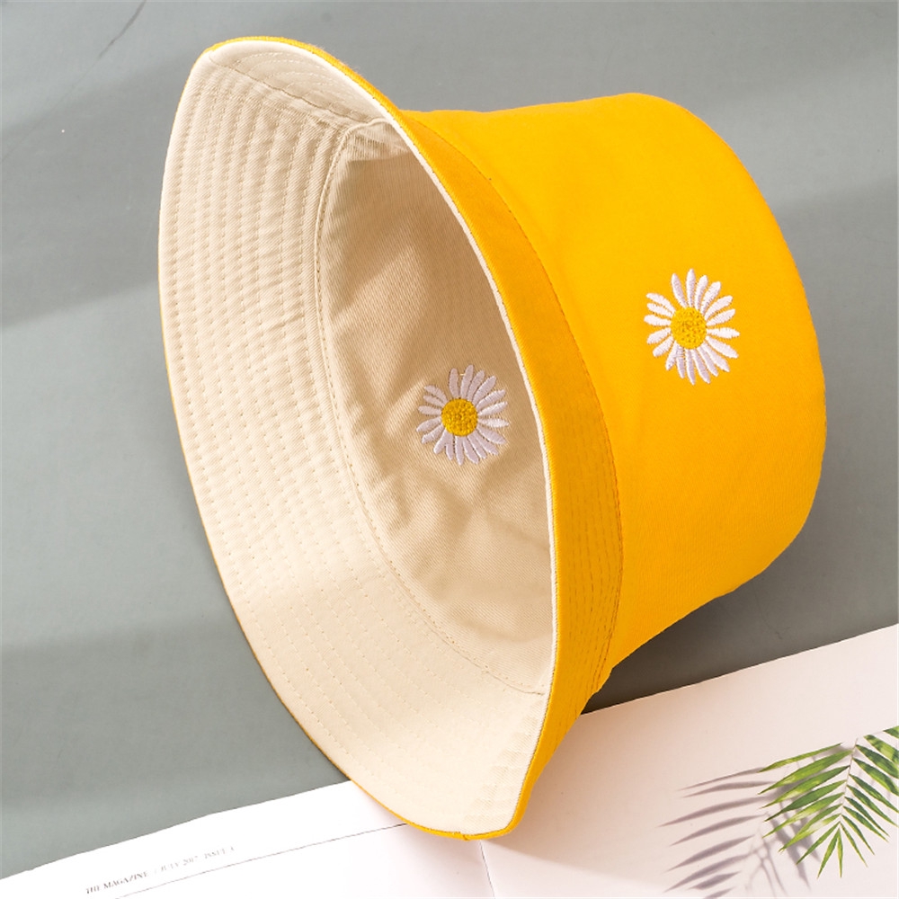 Nón Vành Thêu Hoa Cúc Thời Trang Mùa Hè Năng Động Dành Cho Nữ
