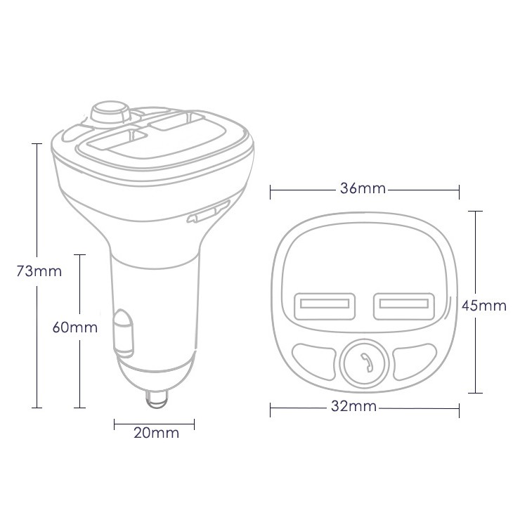 [Mã LIFEAUMAY giảm 10% tối đa 30k đơn 150k] Tẩu Nghe Nhạc Bluetooth Kiêm Sạc Nhanh HY-87