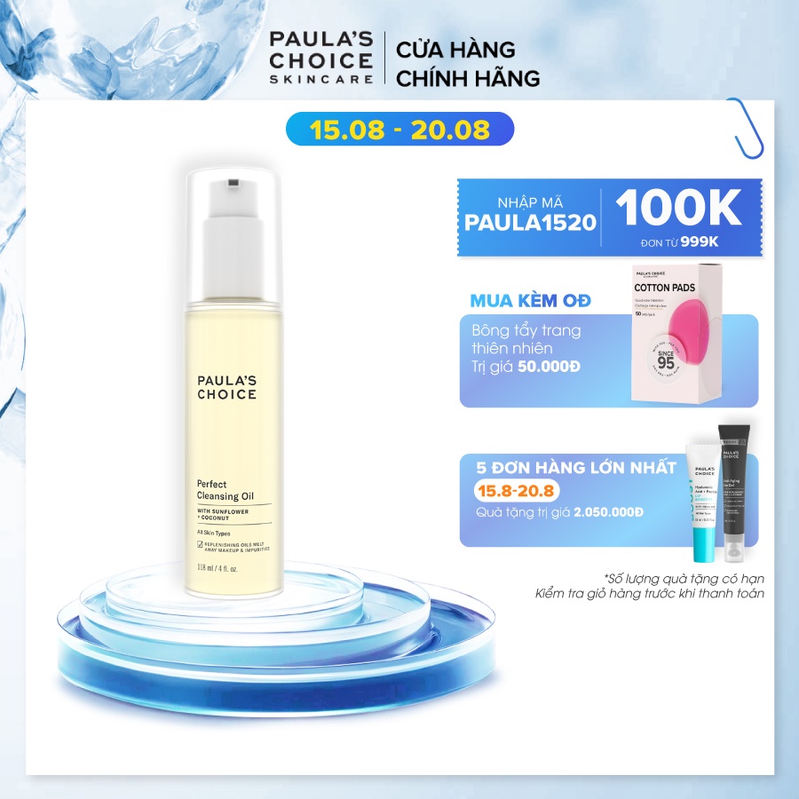  Dầu tẩy trang dịu nhẹ, làm sạch sâu Paula's Choice Perfect Cleansing Oil 118ml 3140