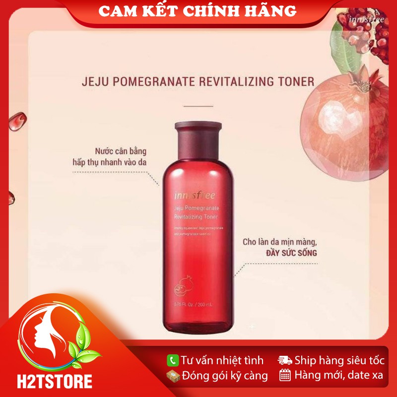 [Hàn Quốc + Authentic] Nước hoa hồng lựu đỏ Innisfree Jeju Pomegranate Revitalizing Toner 200ml
