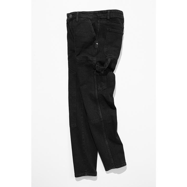 OWL BRAND® DOUBLE KNEE SKINNY JEANS - Quần jeans dài may đắp dáng ôm / Đen wash - OWL191021