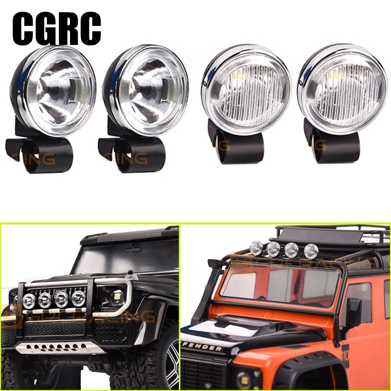 Bộ 2 Đèn Pha Led 18 / 20mm Cho Xe Điều Khiển Từ Xa Traxxas TRX4 G500 TRX6 G63 AXIAL SCX10 RC4WD D90 TF2 1 / 8