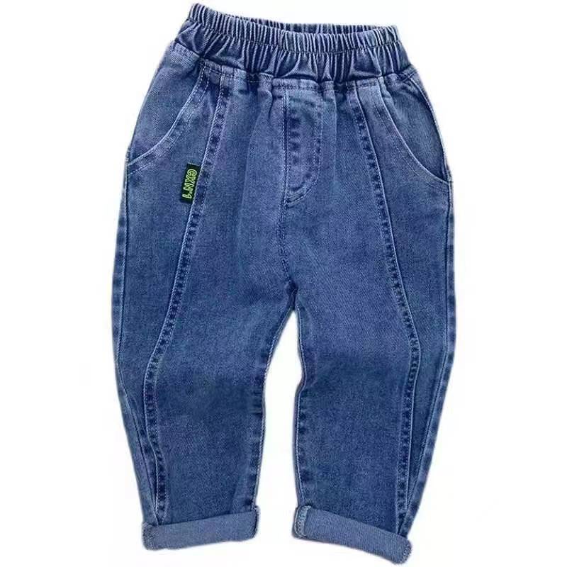Quần Jean Dài Mềm Mại Co Giãn Phong Cách Thời Trang Thu Đông 2022 Cho Bé Trai
