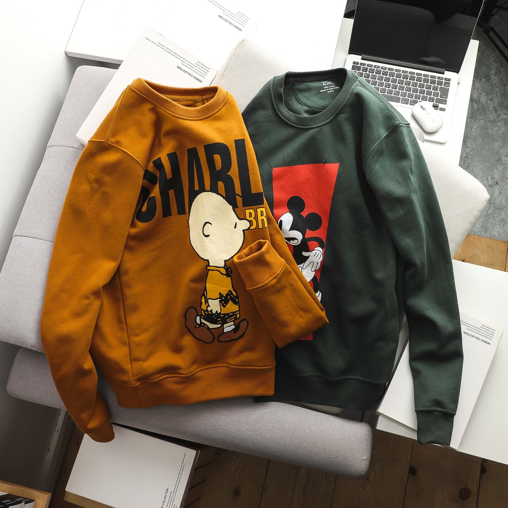 Áo Nỉ Tay Dài Cổ Tròn Thời Trang Hàn Quốc Cho Nam