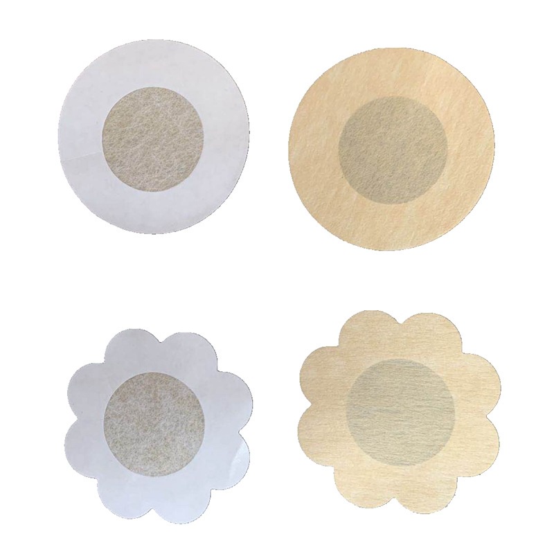 Set 5 cặp dán núm vú bằng vải không dệt dùng một lần (hình hoa/hình tròn) cho nam/nữ