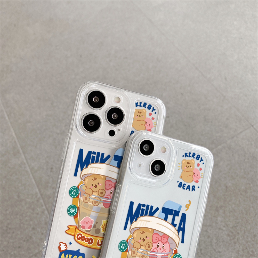 Ốp Điện Thoại Trong Suốt Chống Sốc Chống Rơi In Hình Gấu Kirby Cho iPhone 11 13 12 X XS Pro Max XR 12 13