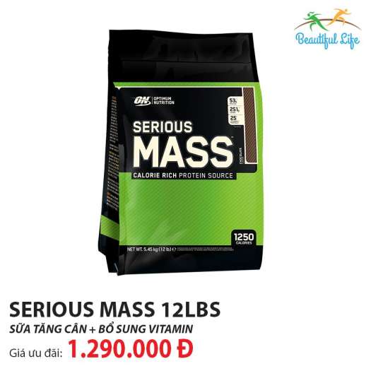 Sữa Tăng Cân Cho Người Gầy On Optimum Nutrition Serious Mass 12 lbs