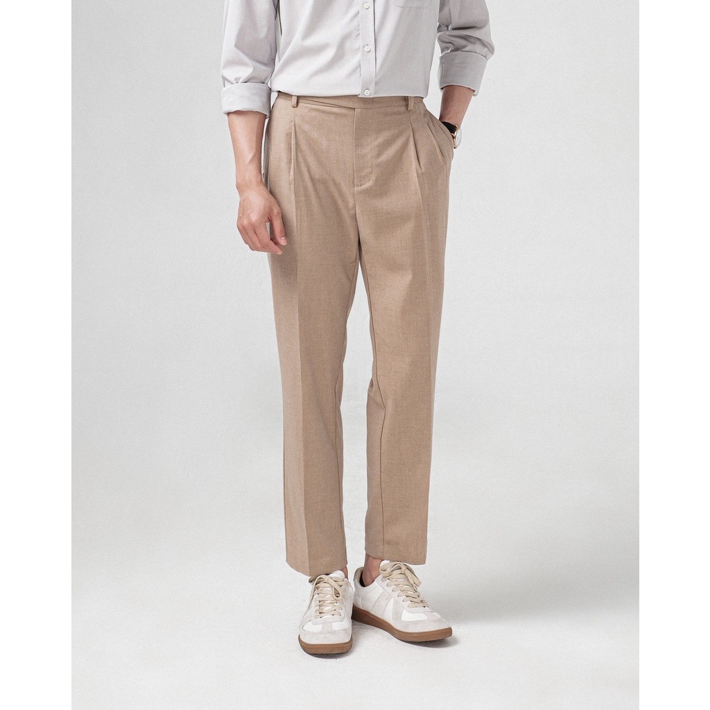 Quần âu nam refined fit SSSTUTTER side tab có belt STRAP PANTS II