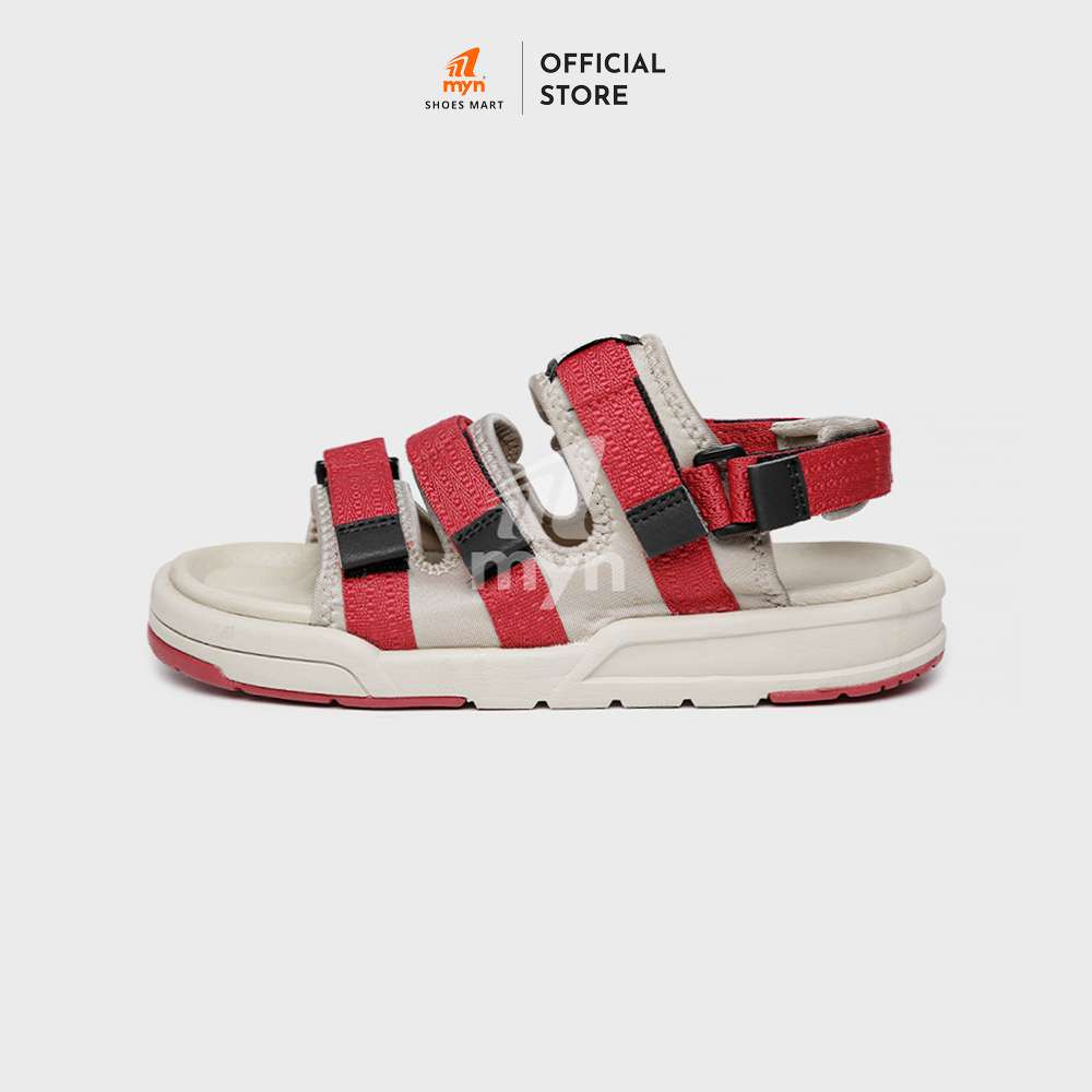 Giày Sandal Vento Nữ - MS NV1001 - 3 quai màu đỏ phối be