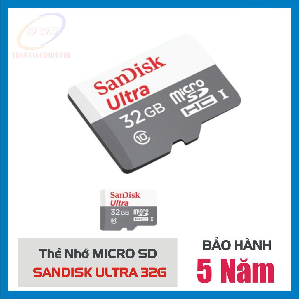 Thẻ nhớ Micro-SD 32Gb Sandisk Ultra Class 10 | BigBuy360 - bigbuy360.vn