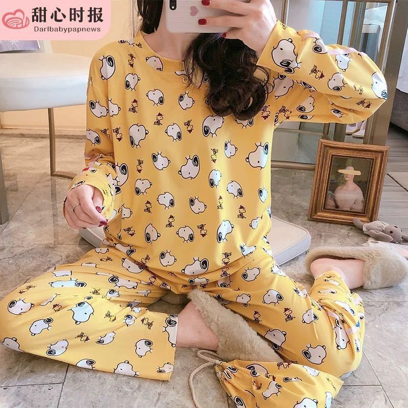 Đồ bộ nữ quần dài TOZZO mùa thu đông mặc ở nhà  form bigsize chất thun cotton dễ thương 40-70 kg BD05
