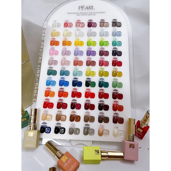 Sơn gel 66 màu PEARL cao cấp hàng chuẩn Châu Âu tặng bảng màu + base top