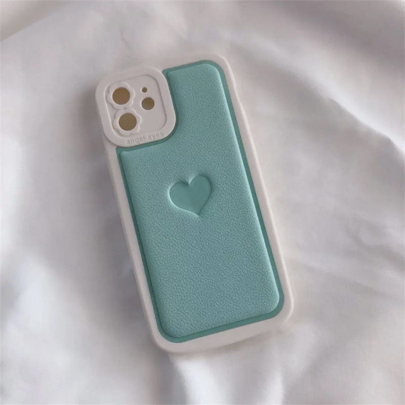 Ốp điện thoại silicon mềm họa tiết trái tim thích hợp cho IPhone 12 13 11 Pro Max X Xs Max Xr 7 8 Plus