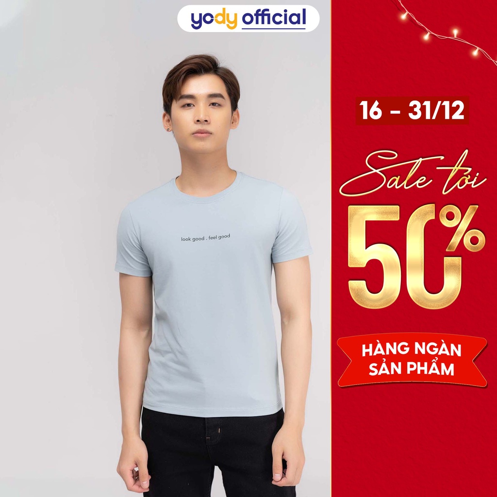 [Mã WABRBMO10 giảm 15% đơn 250k] Áo phông nam YODY cổ tròn,vải cotton thấm hút mồ hôi TSM5289