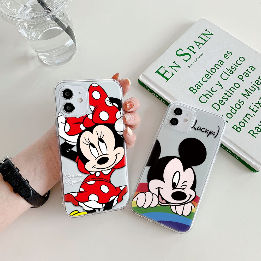 DISNEY Ốp Điện Thoại Tpu Mềm Chống Sốc In Hình Mickey / Minnie Cho iPhone 11 12 13 pro max XS X XR XSMax 7 8 6 6s plus 5 4 SE 2020