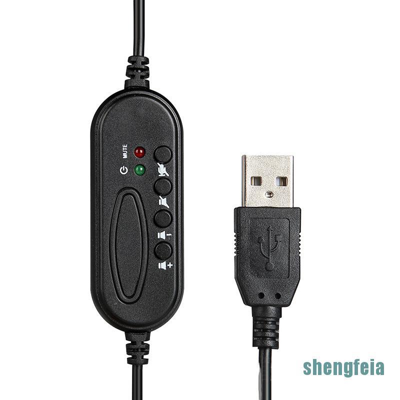 Tai Nghe Chụp Tai Có Mic Chống Ồn Siêu Nhẹ Cổng Usb Cho Máy Tính