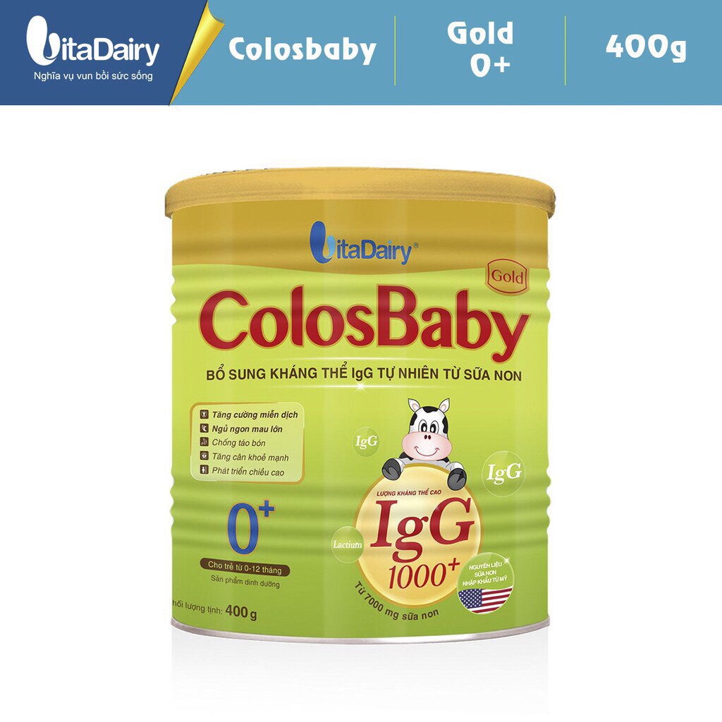 Sữa Colosbaby 1000IgG 0+ 400g