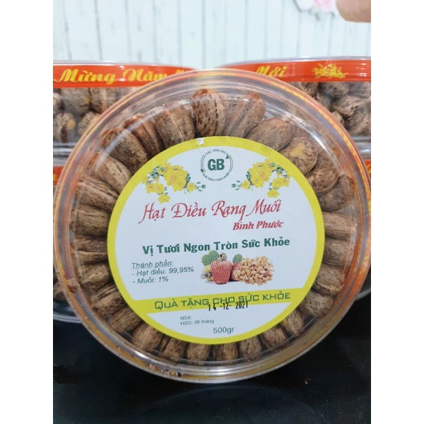 500G Hạt điều rang muối bình phước loại nguyên lụa size A cồ (loại 1)