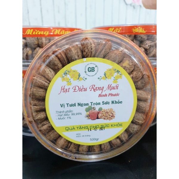 500G Hạt điều rang muối bình phước loại nguyên lụa size A cồ (loại 1)