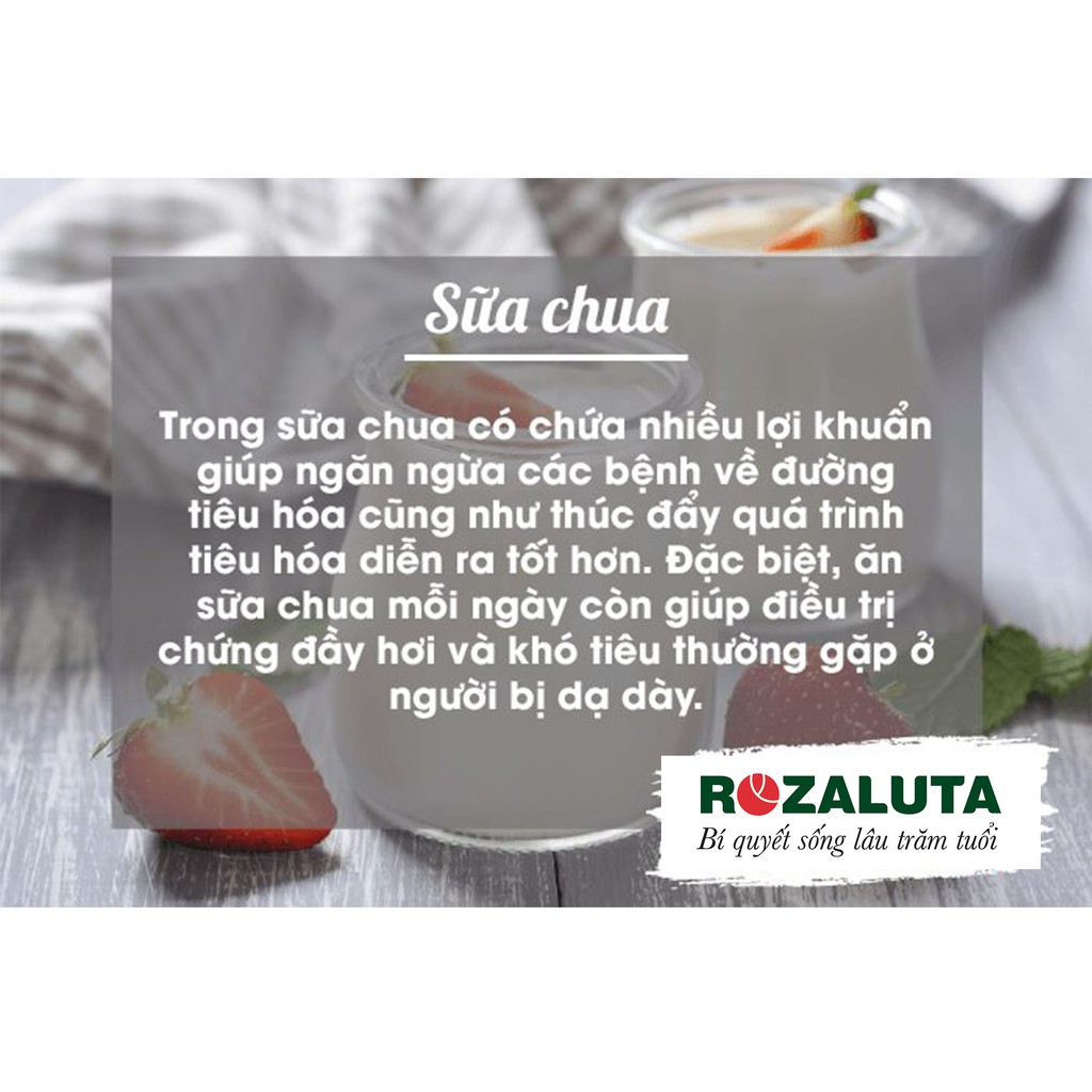 Sữa chua uống không đường Rozaluta (100% sữa nguyên chất, không chất bảo quản) - Sữa chua truyền thống Bulgari 450ml