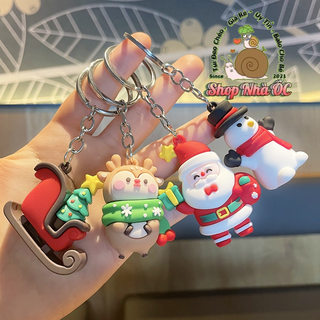 Móc khóa treo balo giáng sinh noen cute 3d