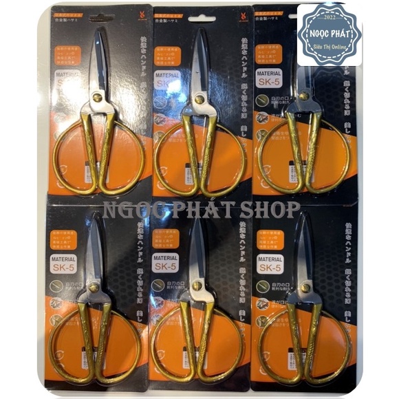 KÉO RỒNG PHƯỢNG CÁN VÀNG SK-5 CẮT XƯƠNG GÀ, CẮT VẢI SIÊU BÉN, SIÊU BỀN