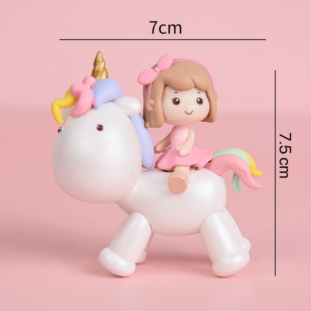 [SIÊU RẺ❤️] – Em bé cưỡi ngựa Trắng - Trang trí bánh sinh nhật bánh kem