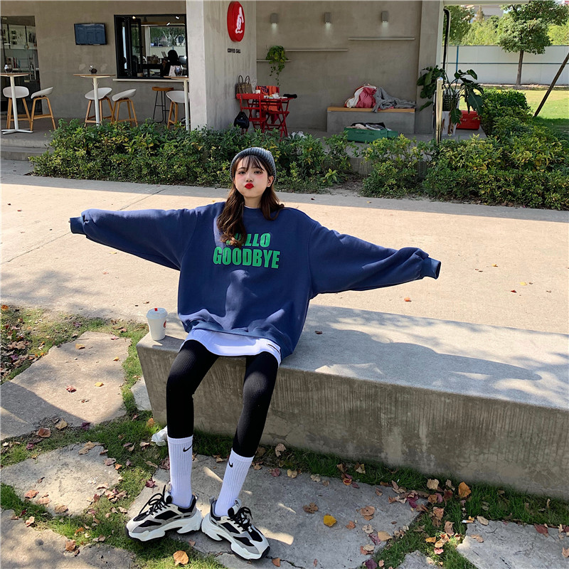 Áo sweater thời trang tay dài thiết kế giả 2 lớp cá tính theo phong cách Hàn Quốc | BigBuy360 - bigbuy360.vn