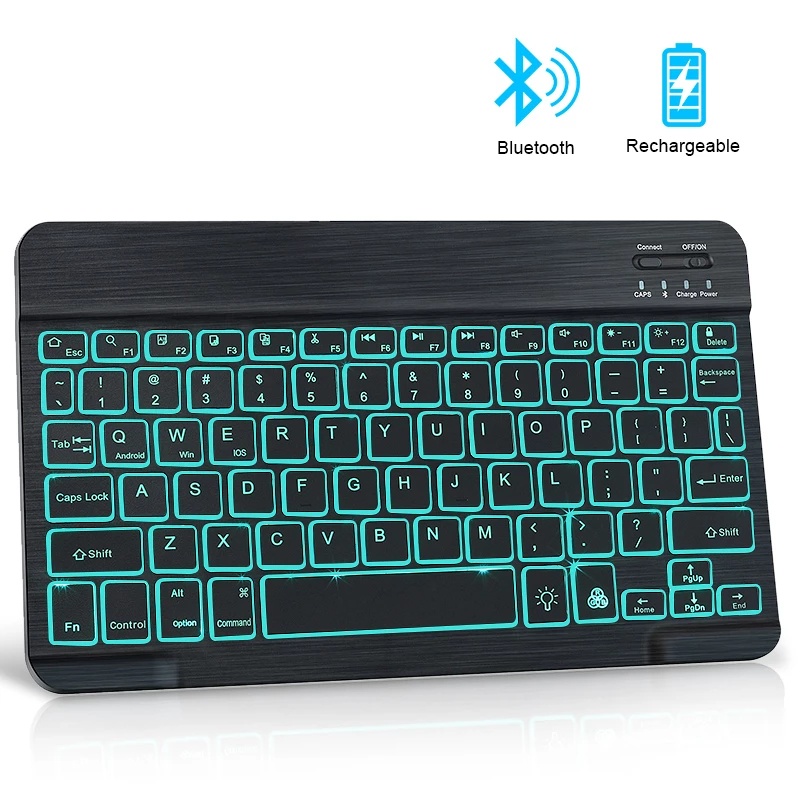 Bàn phím Bluetooth ko dây có đèn nền cho tablet táo Laptop ĐT tablet