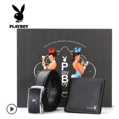 V3318-5] Combo Thắt Lưng + Ví Da Playboy Chính Hãng