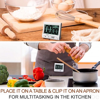 HB-Countdown Kitchen LCD Digital Timer Cooking Time Reminder Student Electronic Alarm Clock, Black