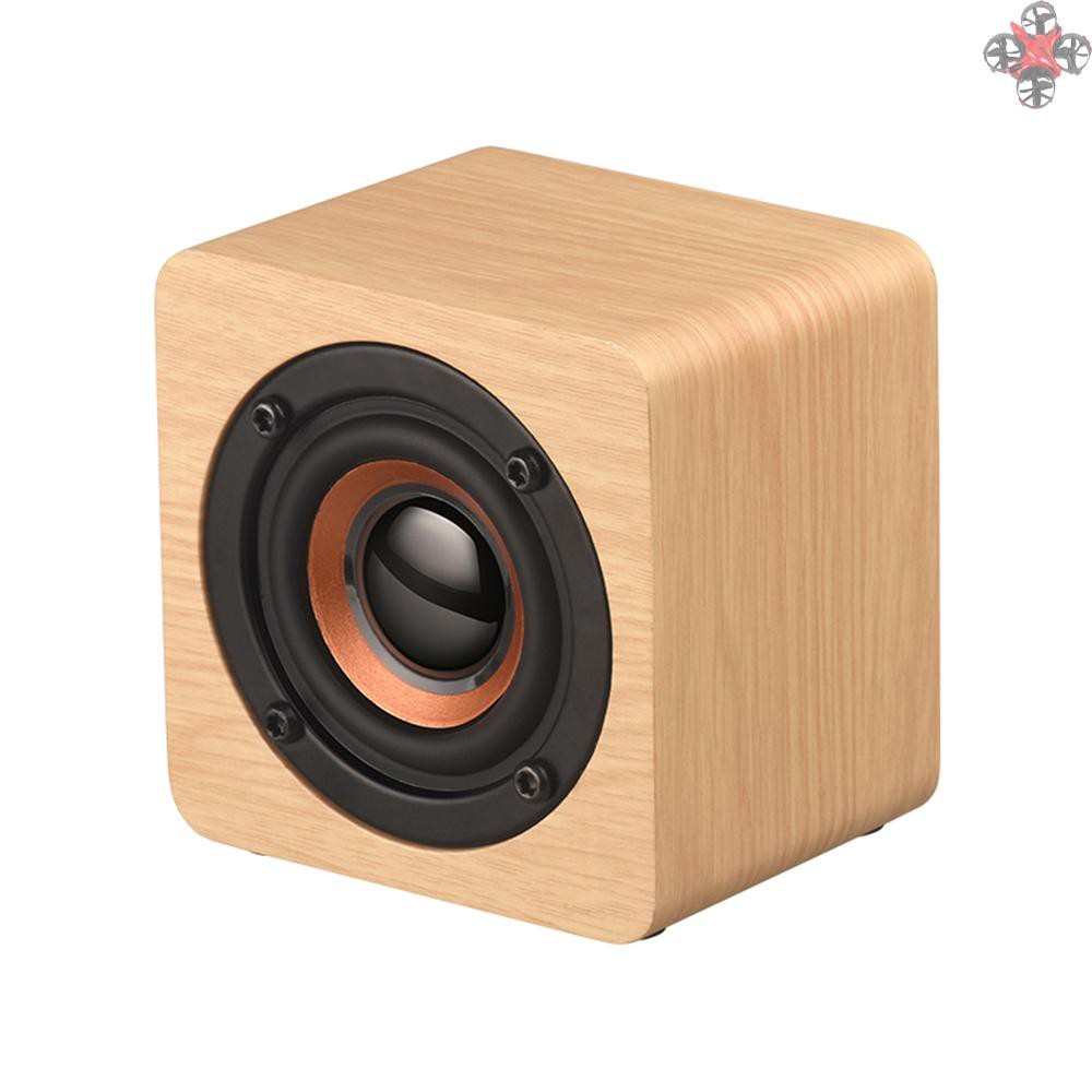 CTOY Q1 Mini Wooden Bluetooth Speaker Portable Wireless Subwoofer Strong Bass Powerful Sound Box Music Magic Cube for Smartphone Tablet Laptop