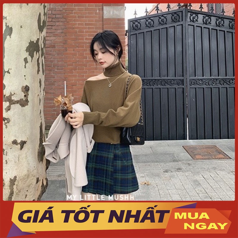 Áo Len Khoét Vai Cổ Lọ Dày Dặn Hàng Loại 1 M232