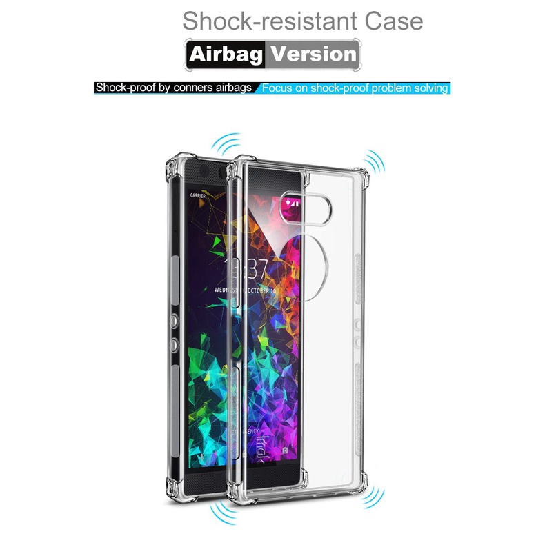 Ốp Điện Thoại TPU Silicon Đệm Khí Chống Sốc Cho Sony Xperia 1 5 10 III XA XA1 XZ XZ1 2 Razer Phone 1