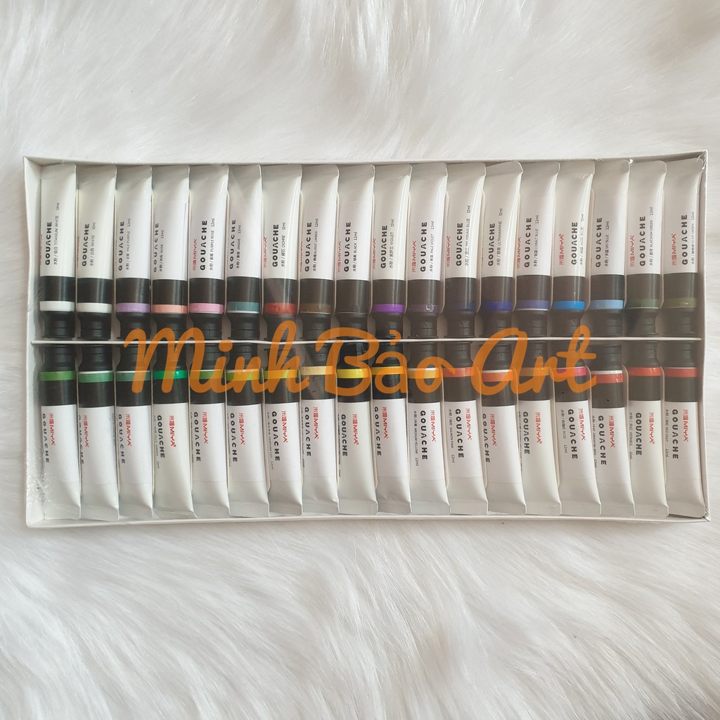 BỘ MÀU GOUACHE HIMI TUÝP 12 ML 12/18/24/36 MÀU