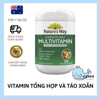 Vitamin tổng hợp và tảo xoắn Multivitamin Nature’s Way 200v