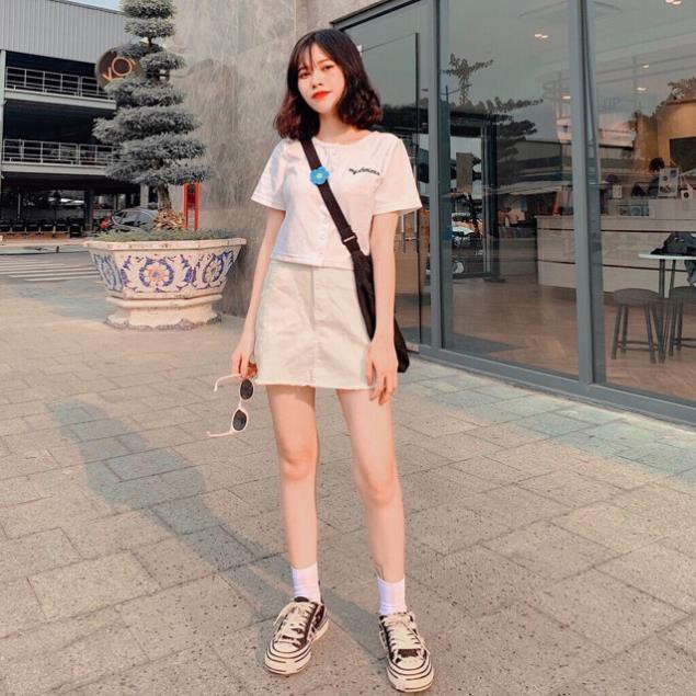 [XẢ KHO Áo Croptop Nữ Teri Tay Ngắn Form Rộng Ulzzang