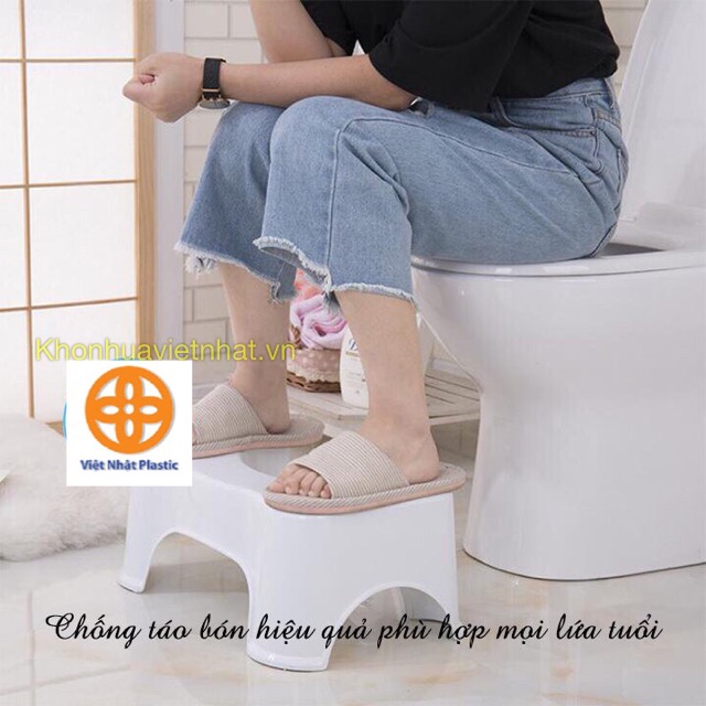 Ghế kê chân toilet, bồn cầu chống táo bón Việt Nhật (2136), ghế kê chân đi vệ sinh cho bé siêu bền tiện dụn