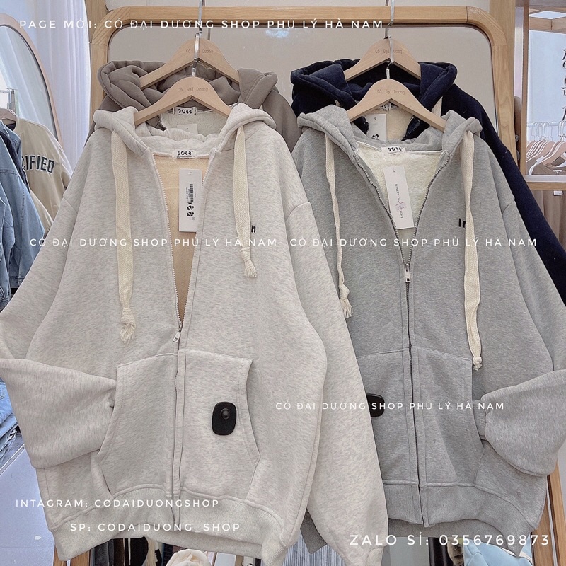 áo khoác nỉ In dây to lót lông kéo khoá | BigBuy360 - bigbuy360.vn