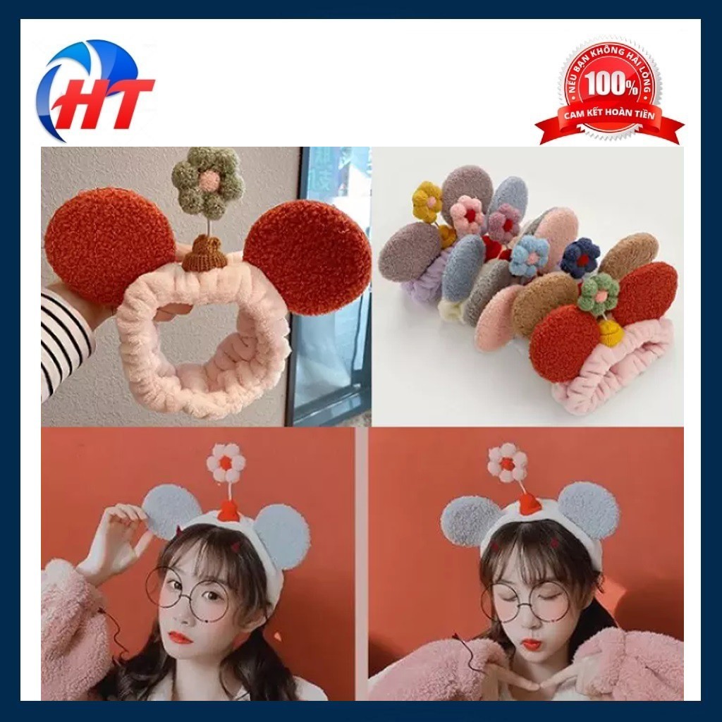 Băng Đô 3D Hình Chuột Mickey Xinh Xắn  (Giao màu ngẫu nhiên)