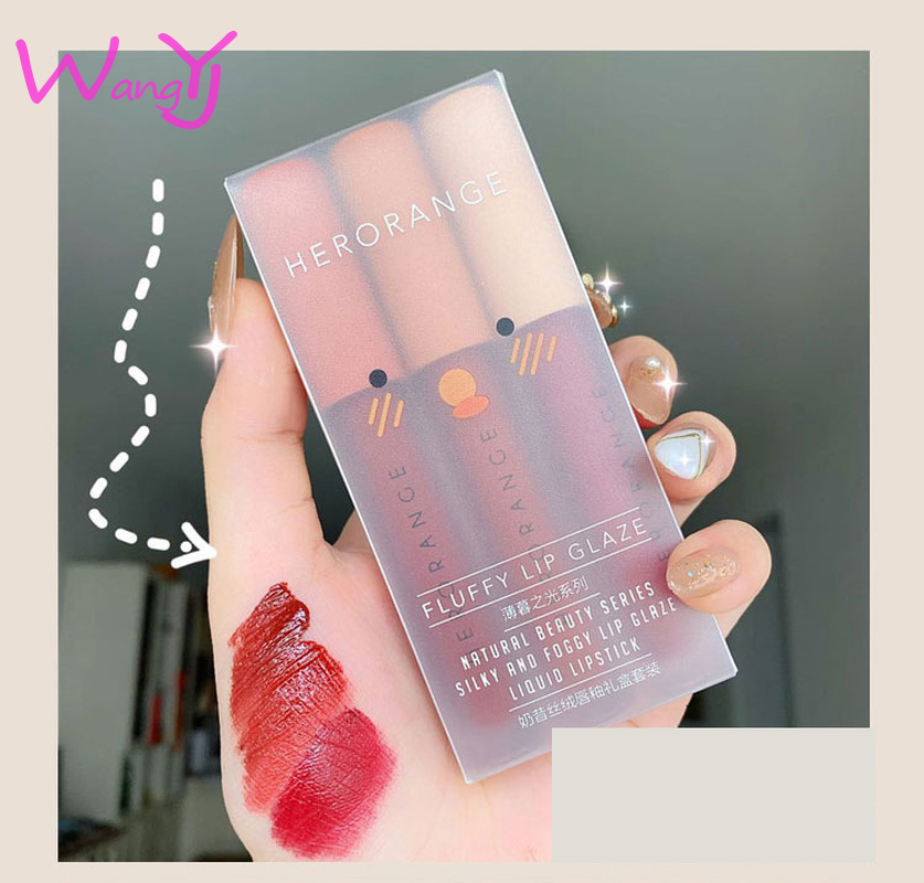 [Hàng mới về] Bộ 3 Thỏi Son Kem Lì Mịn Như Nhung Herorange Vỏ Màu Trắng | BigBuy360 - bigbuy360.vn