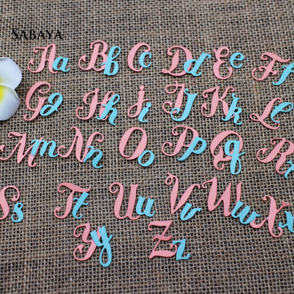 Khuôn Cắt Giấy Bằng Kim Loại Hình Chữ Cái Trang Trí Scrapbook DIY