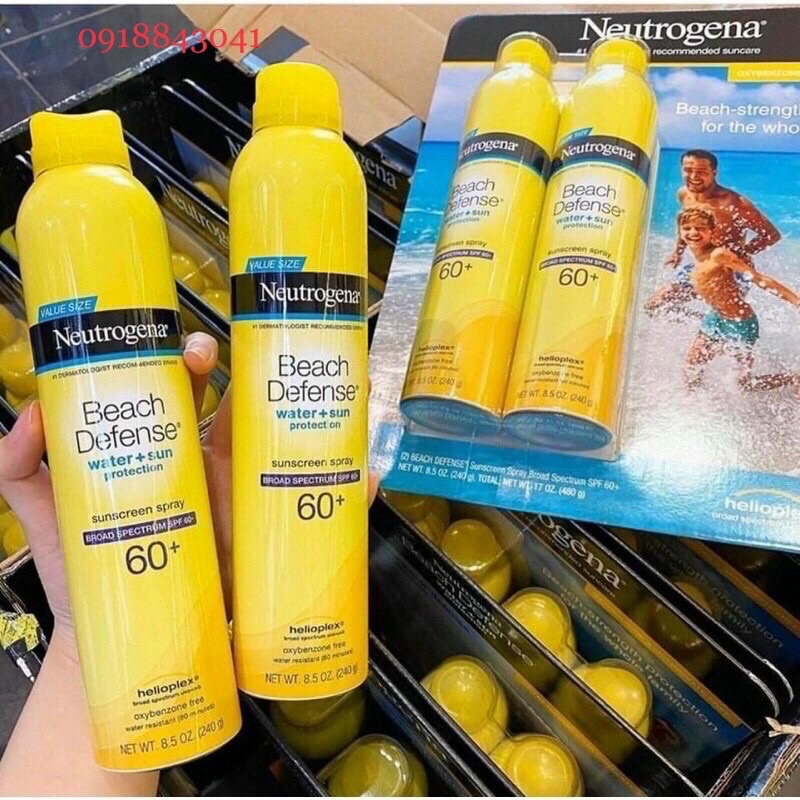 Kem chống nắng Neutrogena Beach Defense SPF 60+ của Mỹ