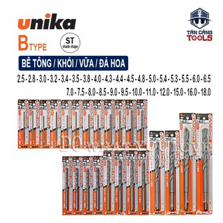 Mũi Khoan Bê Tông Unika B Chuôi Tròn ( Nhiều Kích Thước )