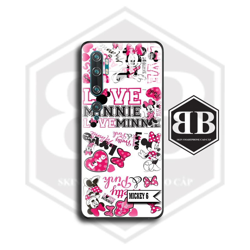 Ốp lưng kính cường lực Xiaomi Redmi Note 10 CC9 Pro / Redmi K20 Mi 9T / Mi CC9 Mi A3 Lite / Note 9 Pro Max chuột mickey | BigBuy360 - bigbuy360.vn