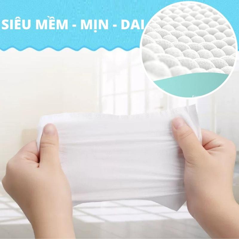 Giấy ăn cầu vồng 3 lớp siêu mềm mịn dai 1 gói 300 tờ, khăn giấy khô lau đa năng