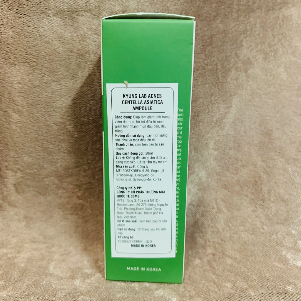 Tinh Chất Ngừa mụn phục hồi ACNES Centella Asiatica KYUNG LAB serum