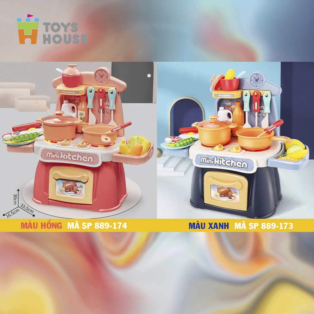 Đồ chơi nấu ăn cho bé - đồ chơi nhà bếp Toyshouse - Bộ 26 món đồ chơi